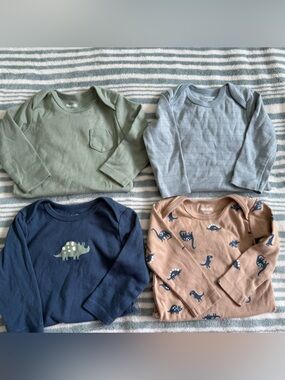 Pekkle Long Sleeve Onesie Bundle 6M